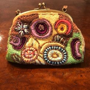 Embroidered multi colored tiny bag